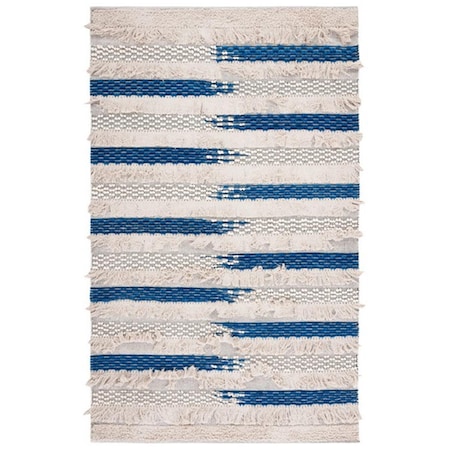 Safavieh 4 x 6 ft. Natura Rectangle Hand Woven Area Rug, Beige & Navy NAT655N-4